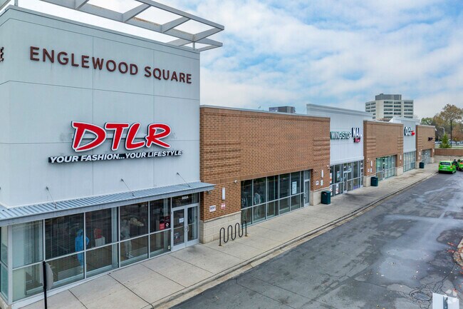 Englewood Square has a variety of retail shops for shoppers of the neighborhood.