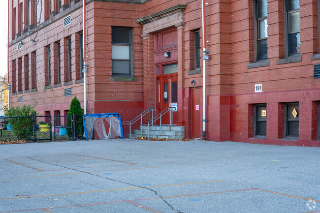 A closer look at the playground in Webster School located in Providence.