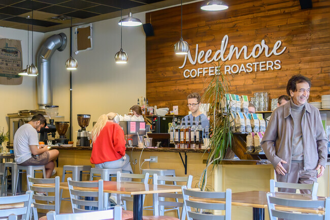A good cup of coffee is a short walk away as Needmore Coffee sits at the entrance of Park Ridge.