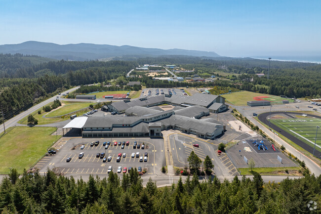 Waldport High and Middle School shares a campus with Crestview Heights School.