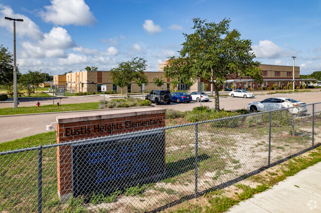 Eustis Heights Elementary School welcome sign in the Lake County district.