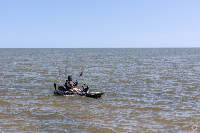 Harrison Township kayakers enjoy fishing and afternoon excercise.