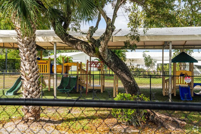 Students can play on the playground at Christian Life Academy in Oakland Park.
