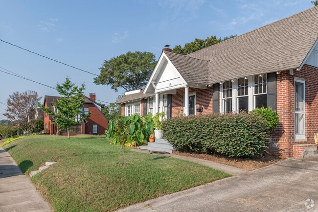 A row of homes on a quiet street in the Vineville Historic District epitomizes the character.