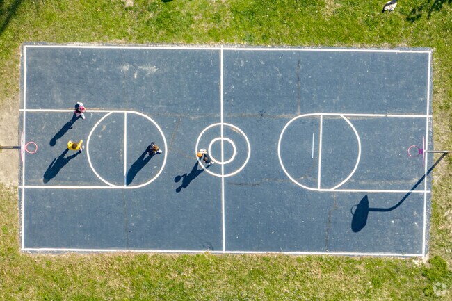 Burke Park in Bethel has open basketball courts to shoot some hoops.