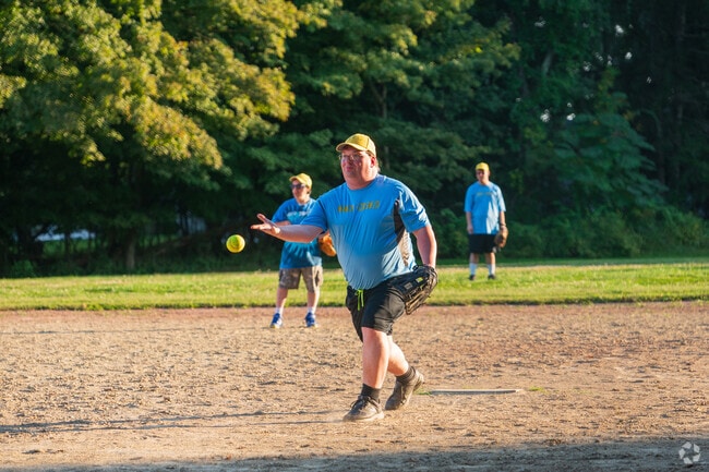 DePina Fields welcomes locals for a game of softball near Laurel Hill.