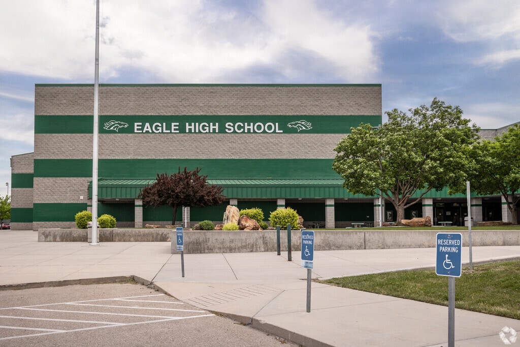 Many high schoolers in the community attend Eagle High School.