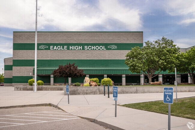 Many high schoolers in the community attend Eagle High School.