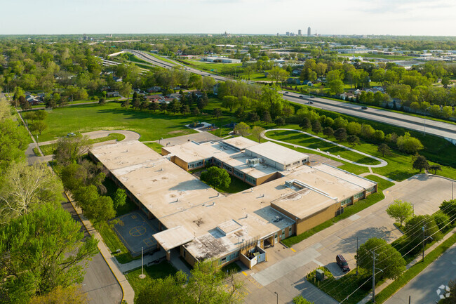 One of the many schools in the area, Garton Elementary is surrounded by trees for student safety