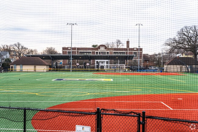Belleville School No. 8 utilizes this massive field for recess and outdoor activities.