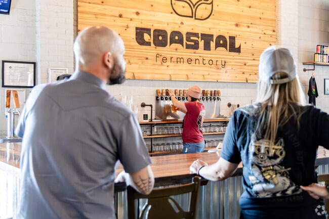 Just a short drive from Stuart Gardens, Coastal Fermentory serves hazy IPAs and rich stouts.