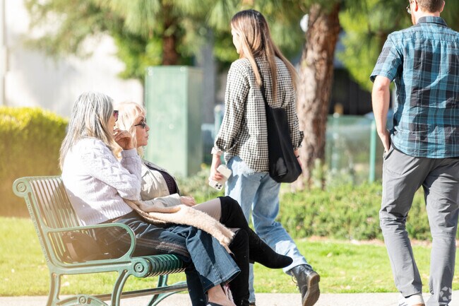 Grab a bench and enjoy downtown Monrovia's activities.