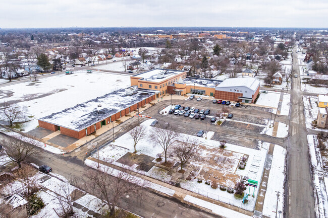 Whittier Elementary School has a large outdoor space for students.