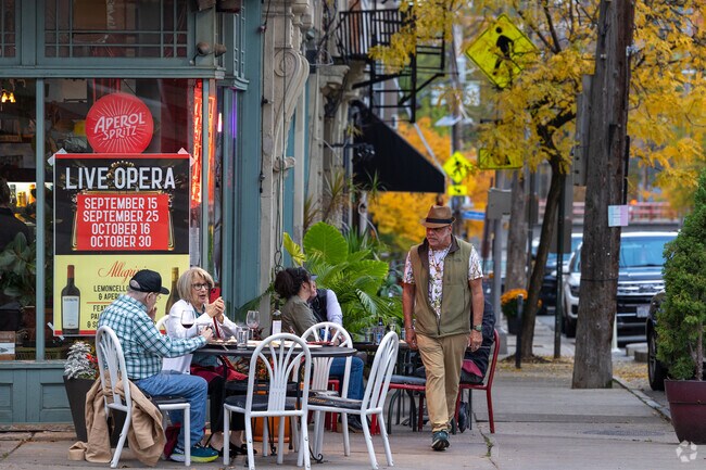 Little Italy residents and visitors enjoying a meal at La Dolce Vita in Cleveland Heights.