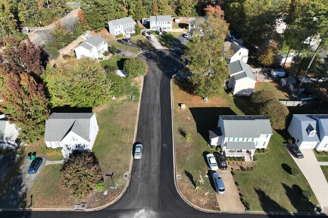 Tree-lined cul-de-sacs create a friendly atmosphere throughout Dumbarton’s residential streets.