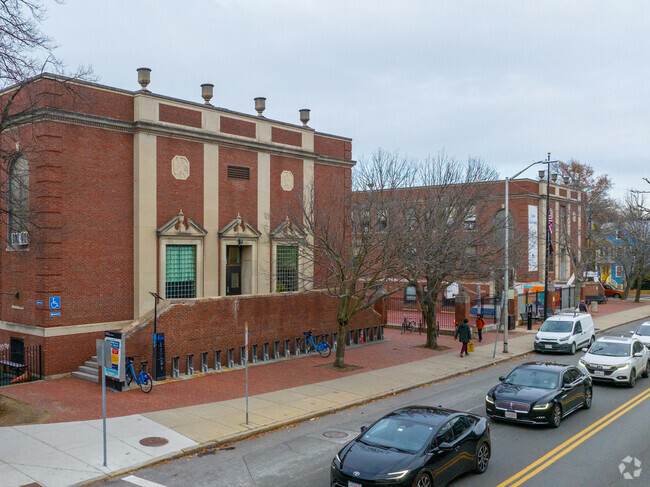 Tobin Montessori sits on Broadway in Mid-Cambridge.