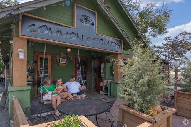 Common Grounds serves a variety of coffee drinks and pastries.