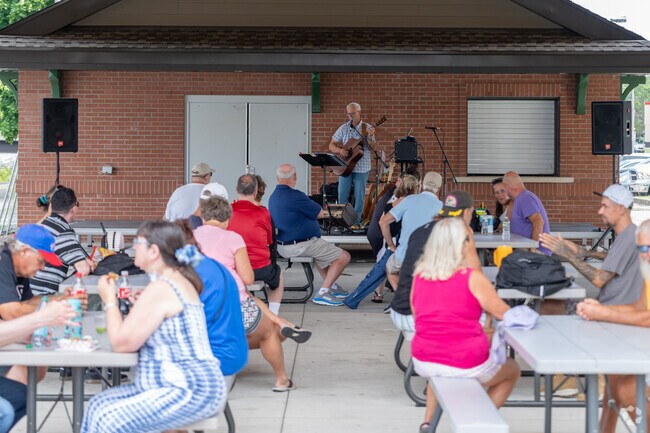 Residents enjoying live music during The Canal Fest held annually in July.