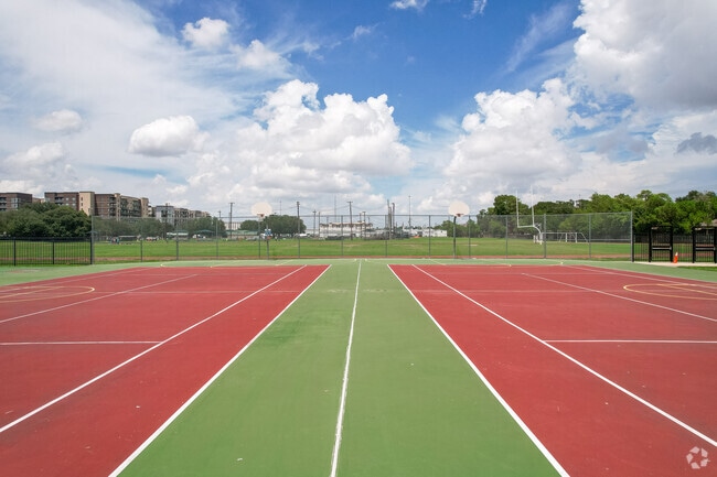 Students love to play sports like basketball at Memorial Middle, in Houston TX.