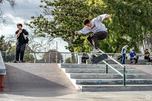 Skating enthusiasts from Norwalk regularly visit the well-maintained Amelia Mayberry Skate Park.