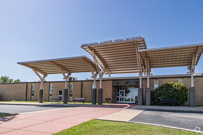 Branson Junior High School has an average enrollment of around 750 students.