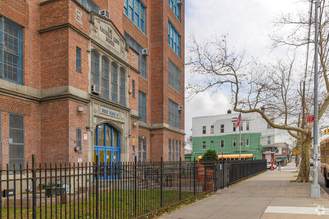 PS 50 Talfourd Lawn Elementary has a 98% minority enrollment.