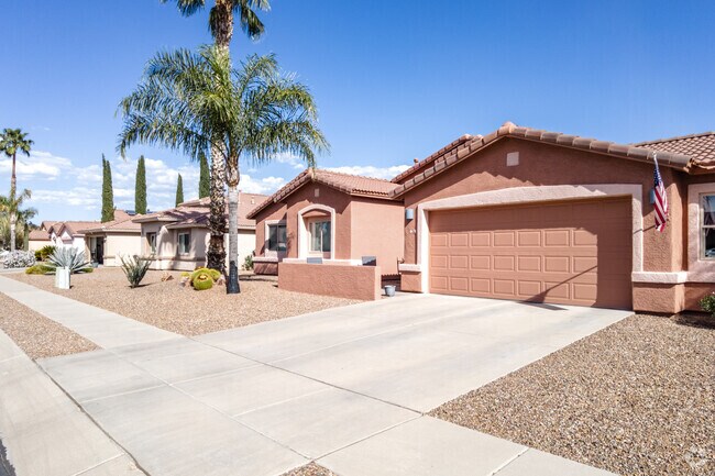 Ranch-style homes are the most common in Acacia Trails, with stucco and tile roofs.