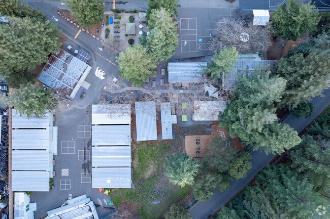 The Healdsburg School offers a tranquil campus when viewed from above.