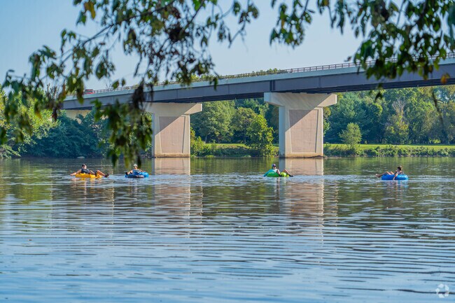 Tubing is a popular warm-weather activity for residents of the Huguenot neighborhood.