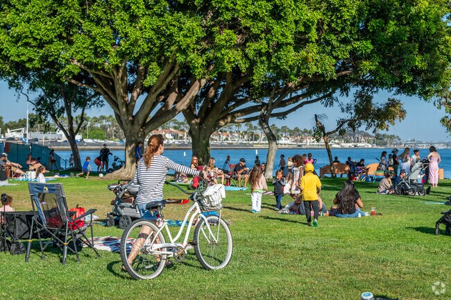 Marine Stadium in Naples has open green space for picnics and recreation.