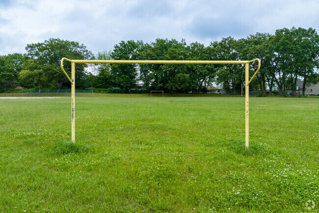 Play soccer at the Mason Middle School field and score.