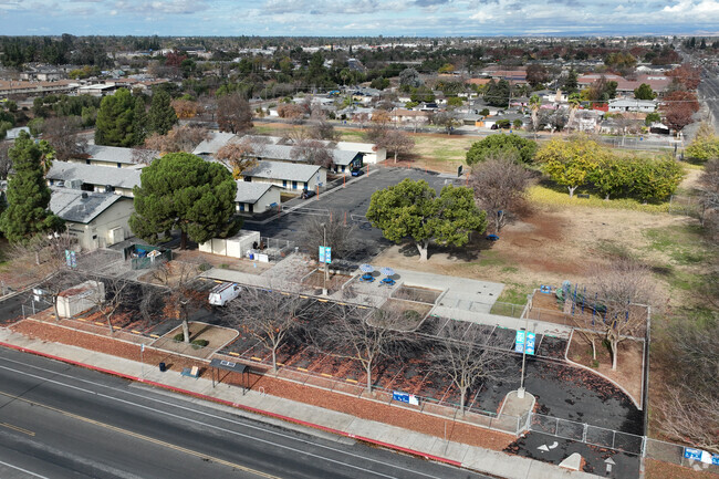 A view of Manchester Gate Elementary School in Fresno.