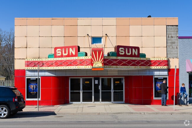 The historic Sun Theatre in downtown Williamston.