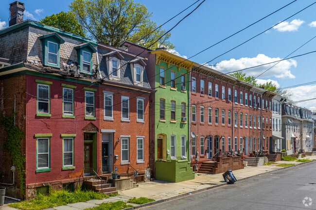 You can find some colorful rowhomes in Central West Trenton.