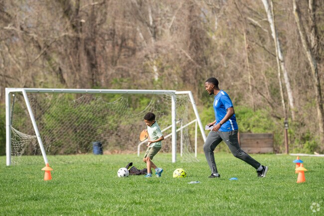 A short drive from Hometown, Danner Meadow Park has sports fields and walking trails.