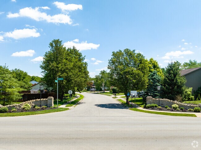 The entrance to the Scioto Trace neighborhood is located off Dublin Road.