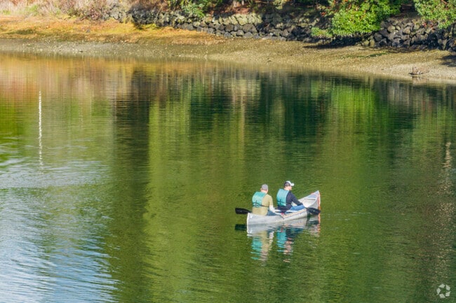 You'll find residents canoeing in the Glen Cove in Key Center.