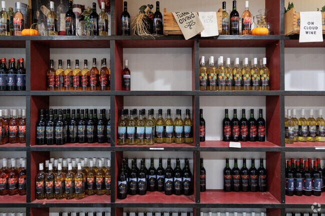 A selection of locally produced wines at the River View Winery in Jermyn, PA.