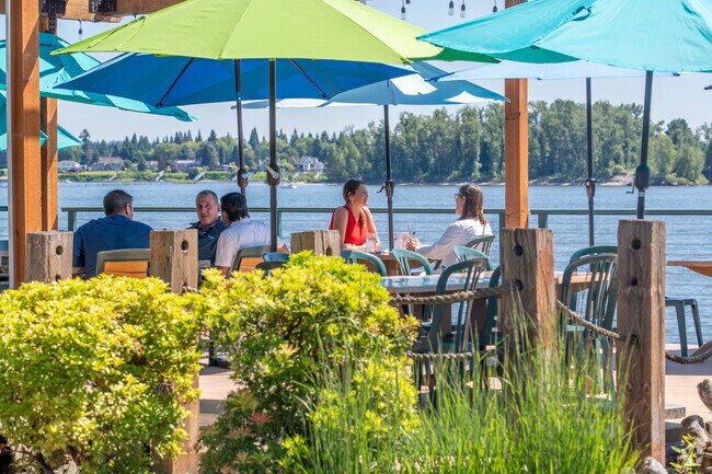 Beaches Restaurant has a beautiful view of the waterfront.