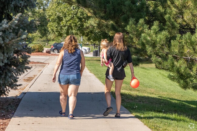 A few Founders Village residents on their way to Founders Park.