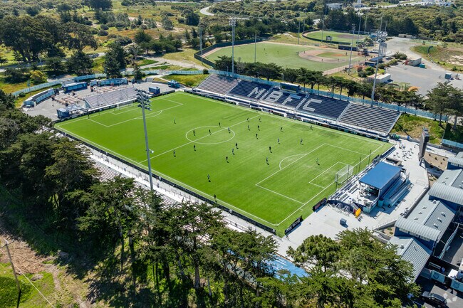 Cardinale Stadium regularly hosts soccer matches for hundreds of local fans in Marina.