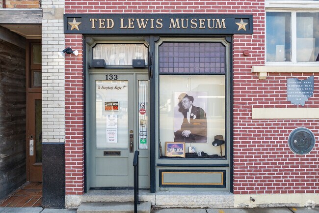 Ted Lewis Museum in Circleville, Ohio features a range of exhibits showcasing Lewis's life and career, including memorabilia, photographs, musical instruments, and personal artifacts.