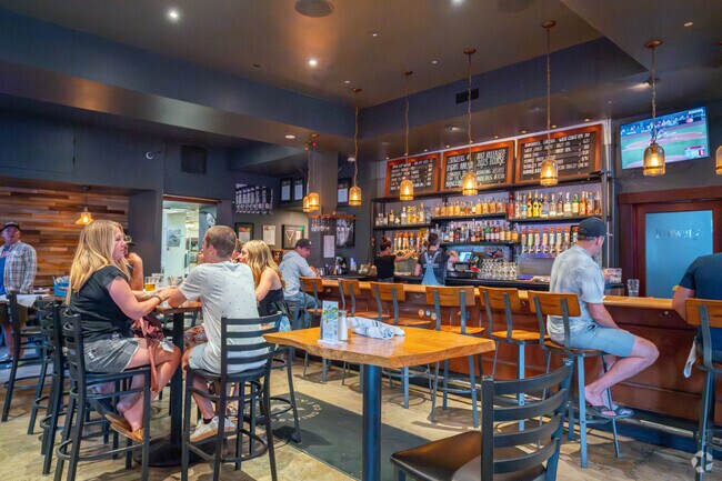 Fifty Fifty Brewing is casual pub that serves craft beer after a day outdoors.