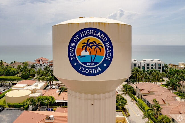 An iconic tower overlooks the Atlantic Ocean in Highland Beach, Florida.