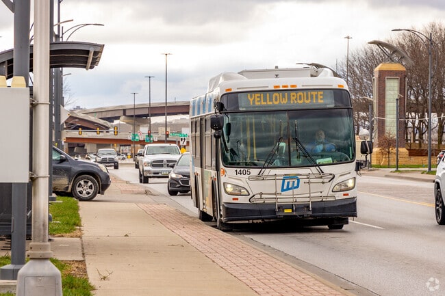 Roberts Park residents enjoy quick access to the bus system along West Broadway.