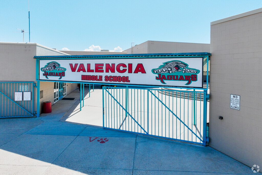 Valencia Middle School helps students get ready for nearby Valencia High School.