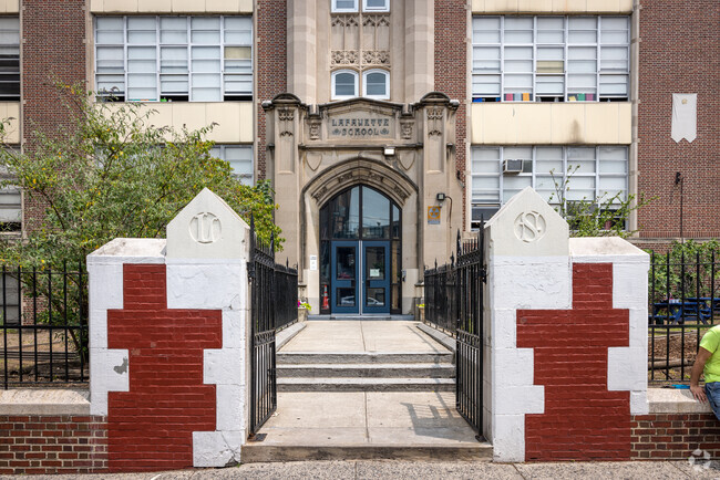 The entrance to the Lafayette Street School, Newark, NJ
