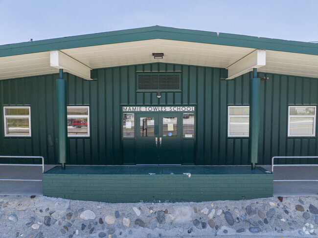 The front doors to Mamie Towles Elementary School in Reno.