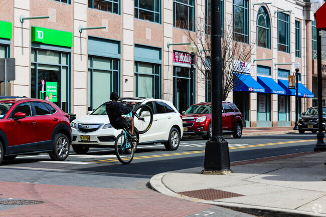 There are plenty of designated bike lanes on the streets of Chambersburg even for frolicking.