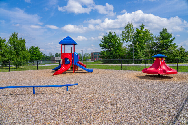 You will find a smaller toddler sized playground besides Sebasticook Valley Elementary School.